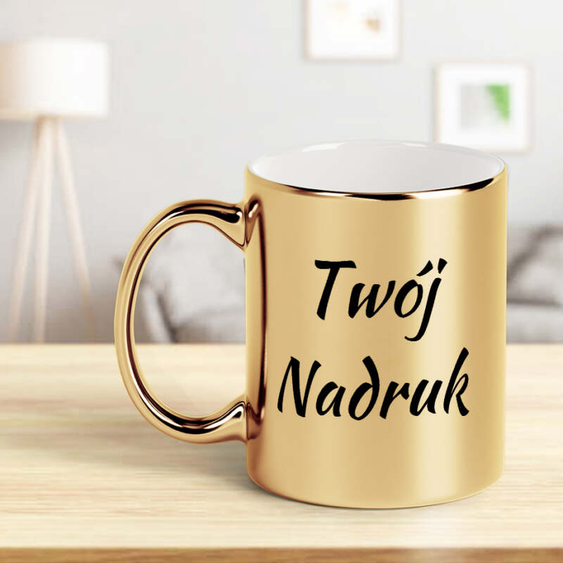 kubek na urodziny złoty fotokubek