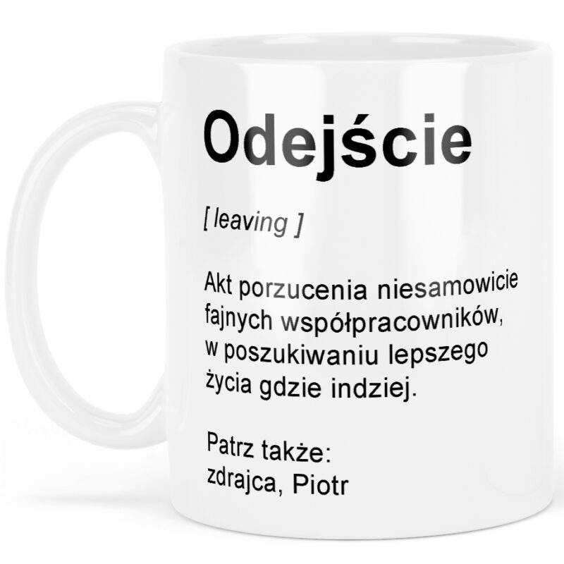 Kubek personalizowany DEFINICJA na ODEJŚCIE Z PRACY