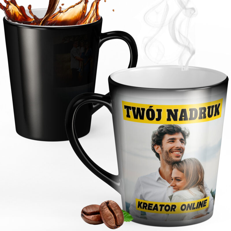 Kubek Magiczny Latte z Własnym Zdjęciem Napisem Nadrukiem Personalizowany