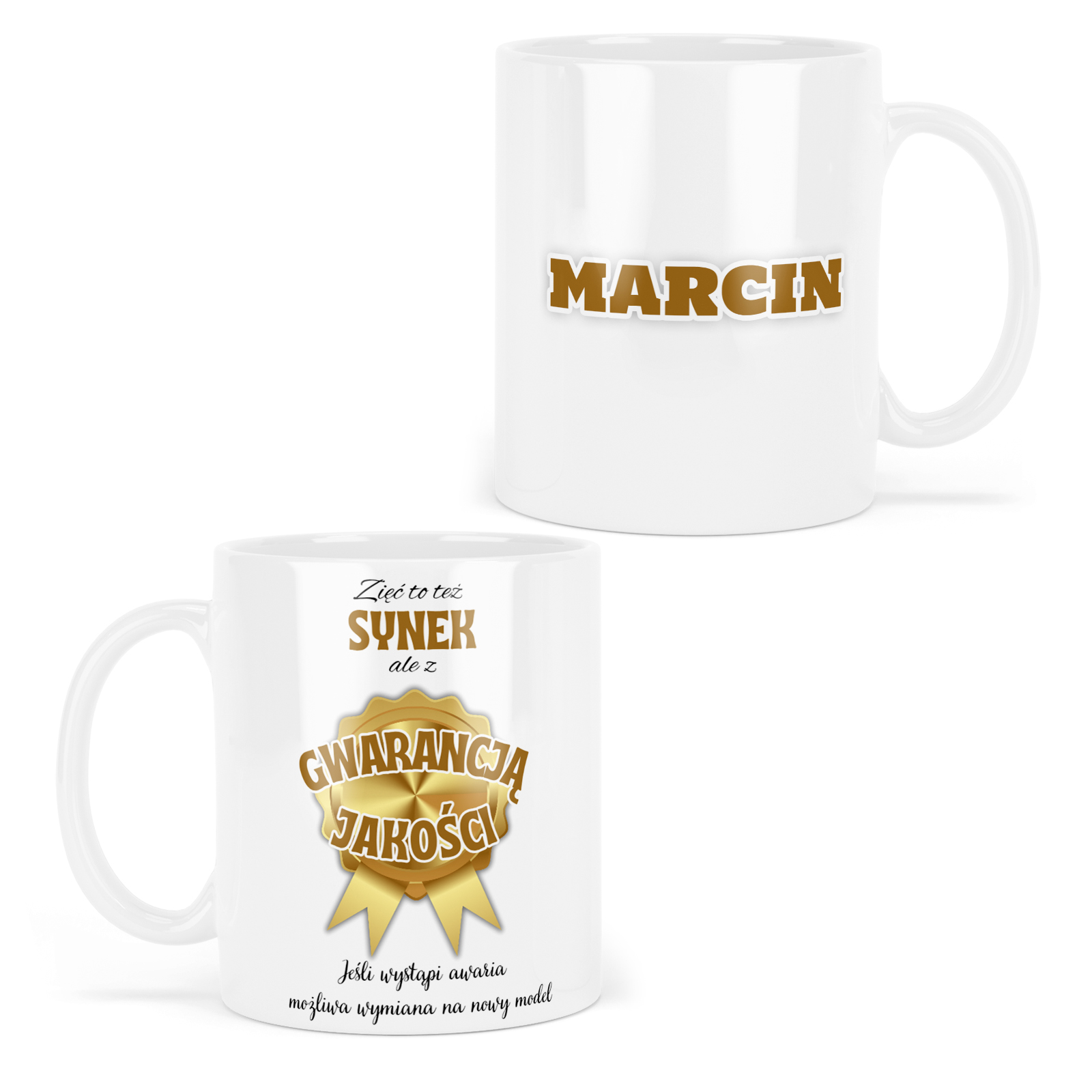 kubek DLA ZIĘCIA z gwarancją jakości personalizowany