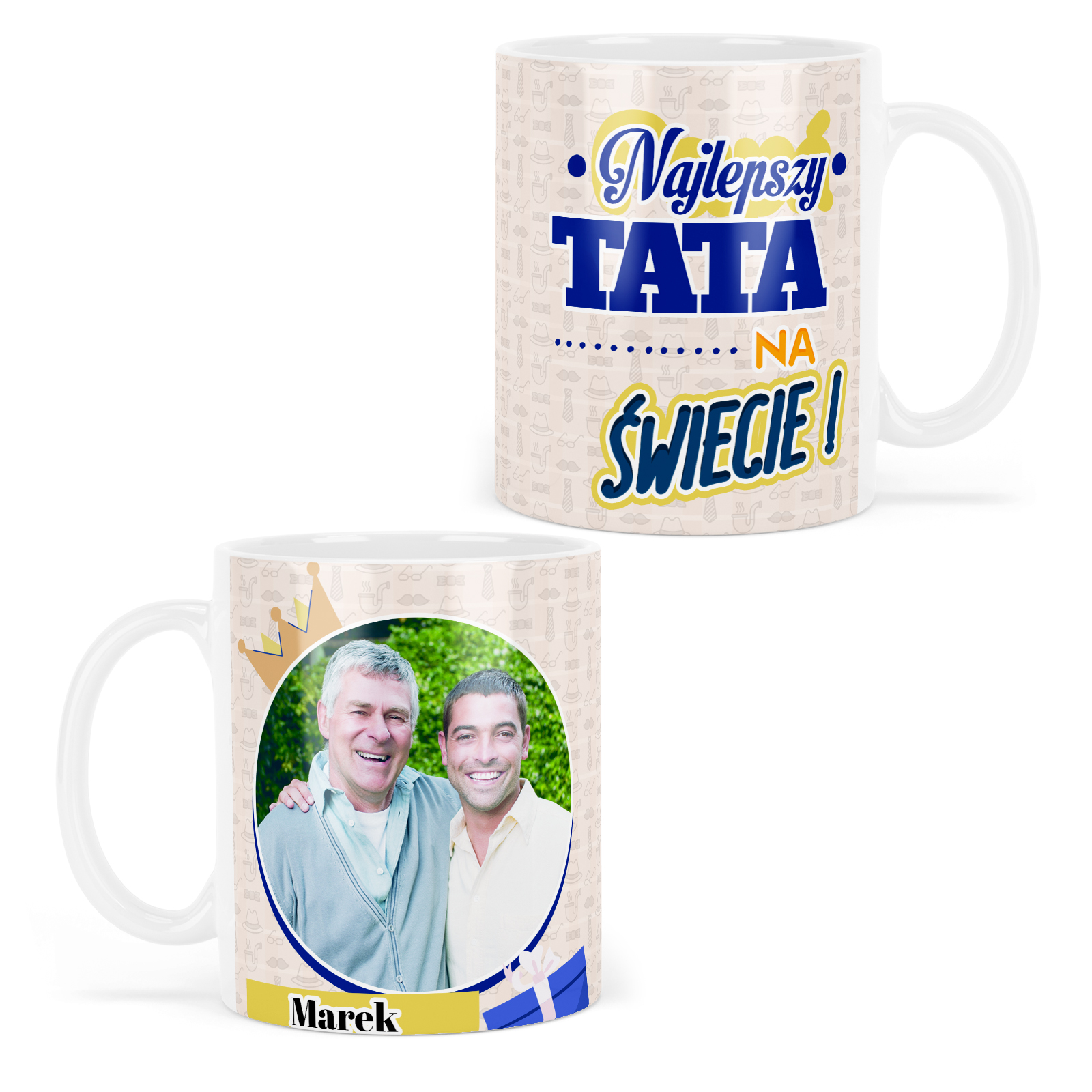 • Kubek DLA TATY ze zdjęciem najlepszy tata