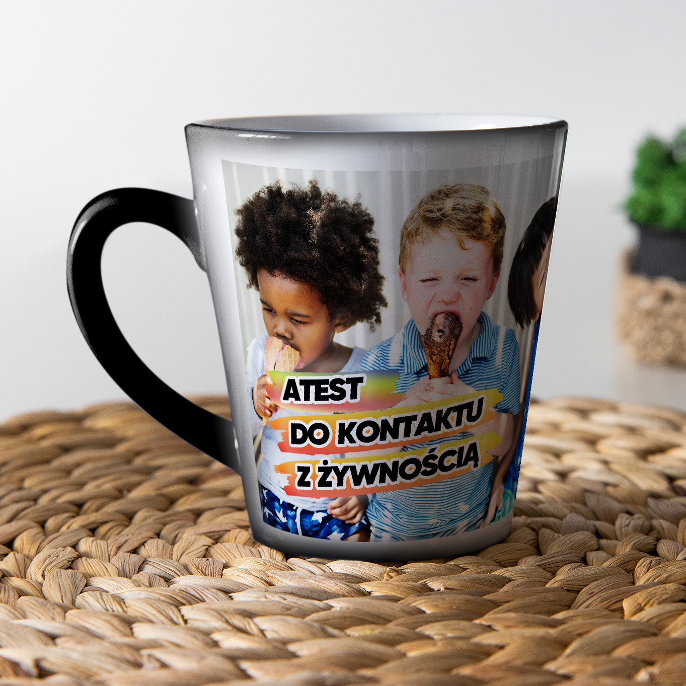 Kubek Magiczny Latte z Własnym Zdjęciem Napisem Nadrukiem Personalizowany - obrazek 3