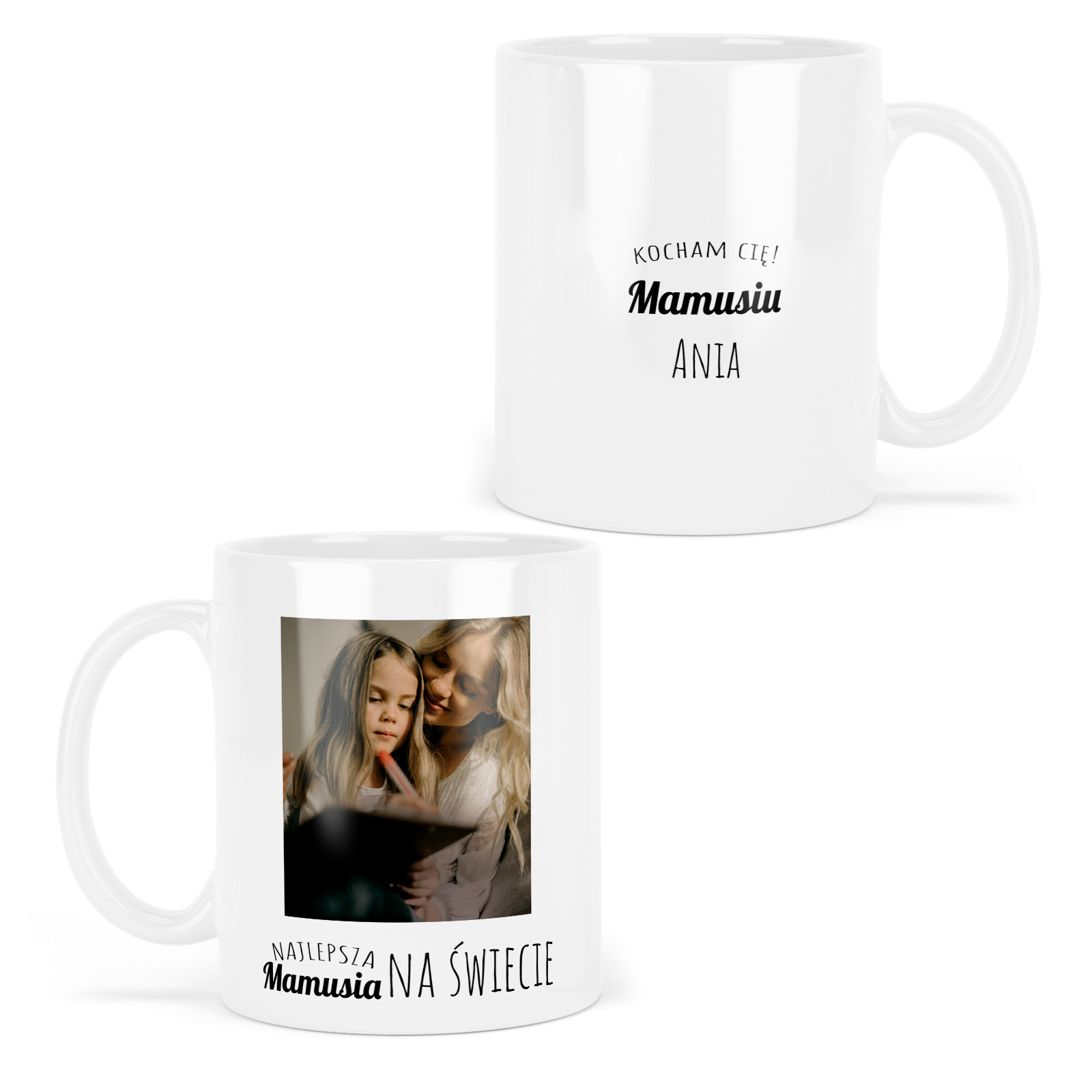 Kubek Prezent DLA MAMY z Imieniem i Własnym Zdjęciem Personalizowany Najlepsza Mamusia