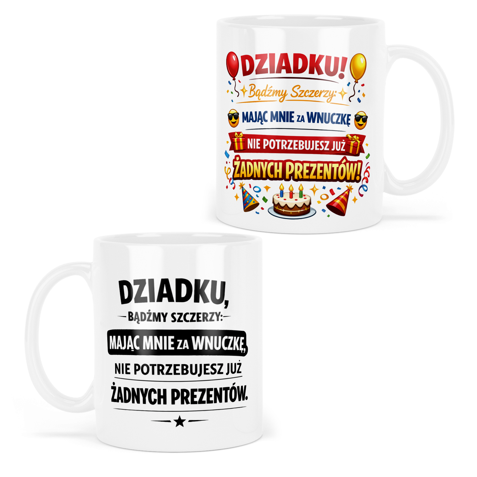 Kubek Prezent DLA DZIADKA od Wnuczki z Napisem (Copy)