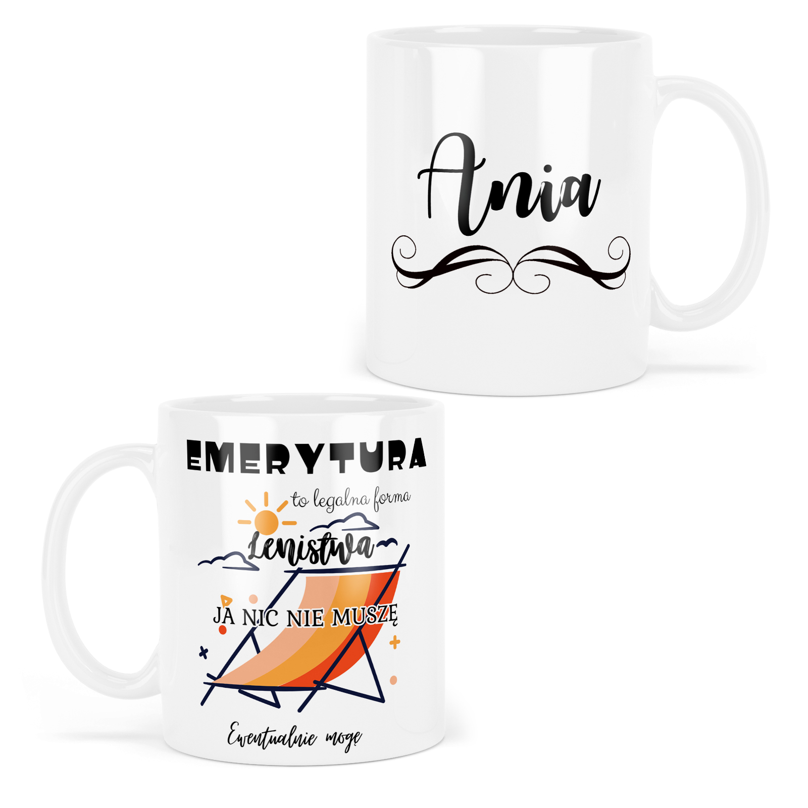 Kubek DLA EMERYTA z Okazji Emerytury z Własnym Imieniem